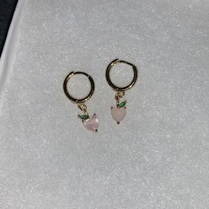 Cute peach earrings